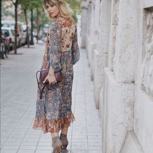 Zara Patchwork maxi dress in XS